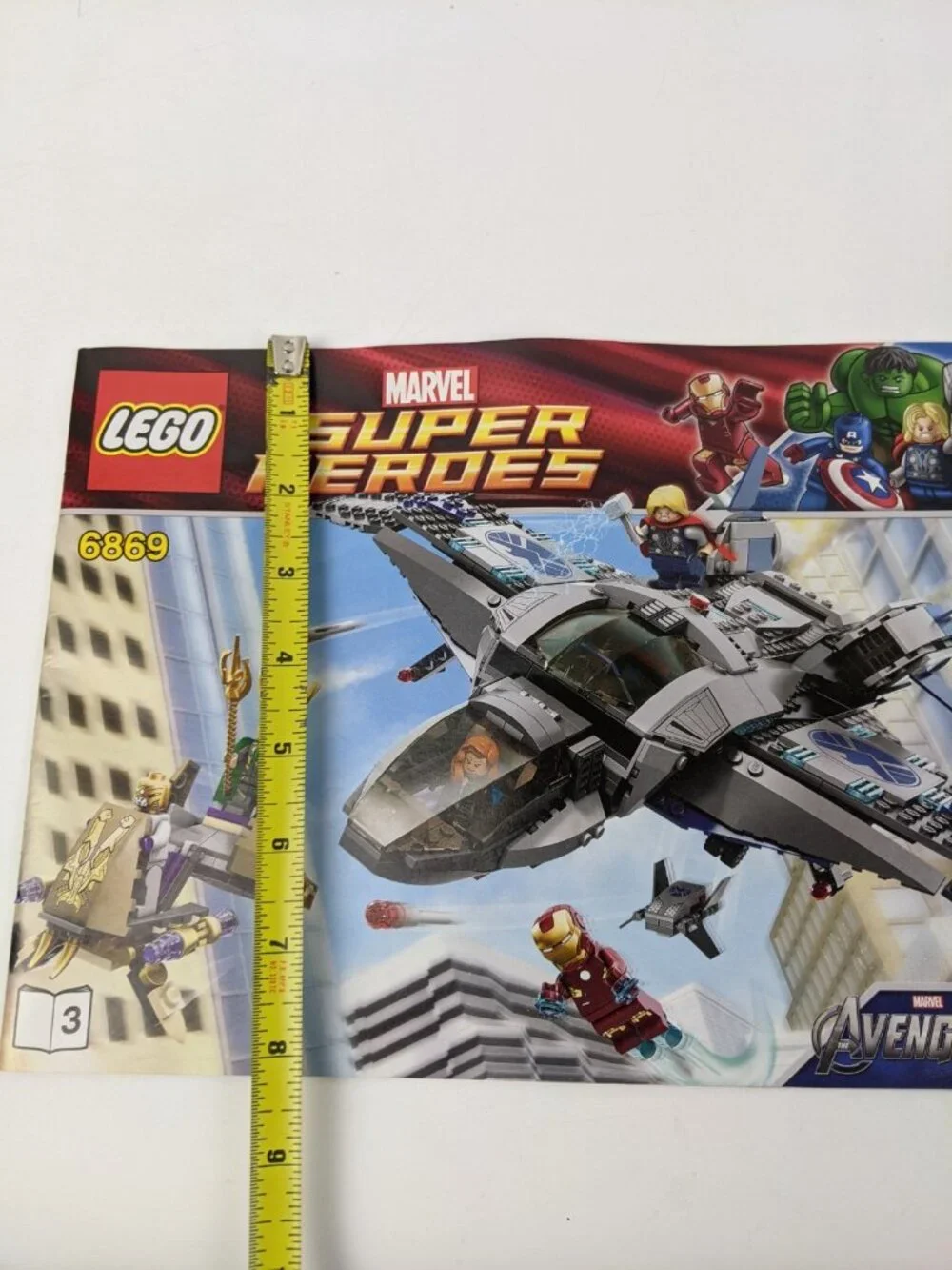Lego 6869 Quinjet Aerial Battle Complete W/ Instruction Manuals Avengers Marvel